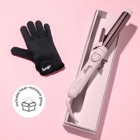L'ANGE HAIR Le Pirouette curling iron in use creating loose waves