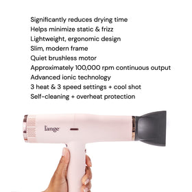 L'ANGE HAIR Le Styliste Hair Dryer showing 3 heat and speed settings