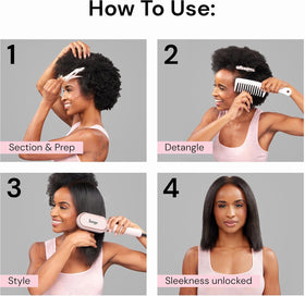 L'ANGE HAIR Mane Pass Straightening Hot Brush ergonomic design with soft-touch handle