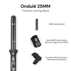 L'ANGE HAIR Ondulé 25 MM Curling Wand with 410°F setting
