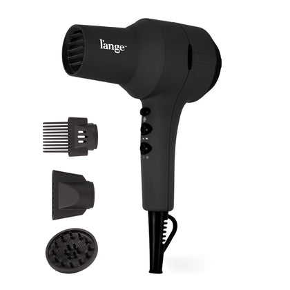 L'ANGE HAIR PowerStyle Turbo Ionic Hair Dryer front view in black
