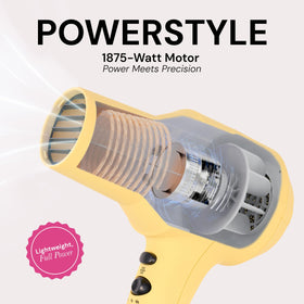L'ANGE HAIR PowerStyle Turbo Ionic Hair Dryer in lifestyle setting