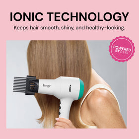 L'ANGE HAIR PowerStyle Turbo Ionic Hair Dryer in use styling hair