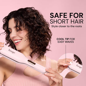 L'ANGE Hair SculptWaver Titanium Deep Wave Crimper displaying premium titanium barrels