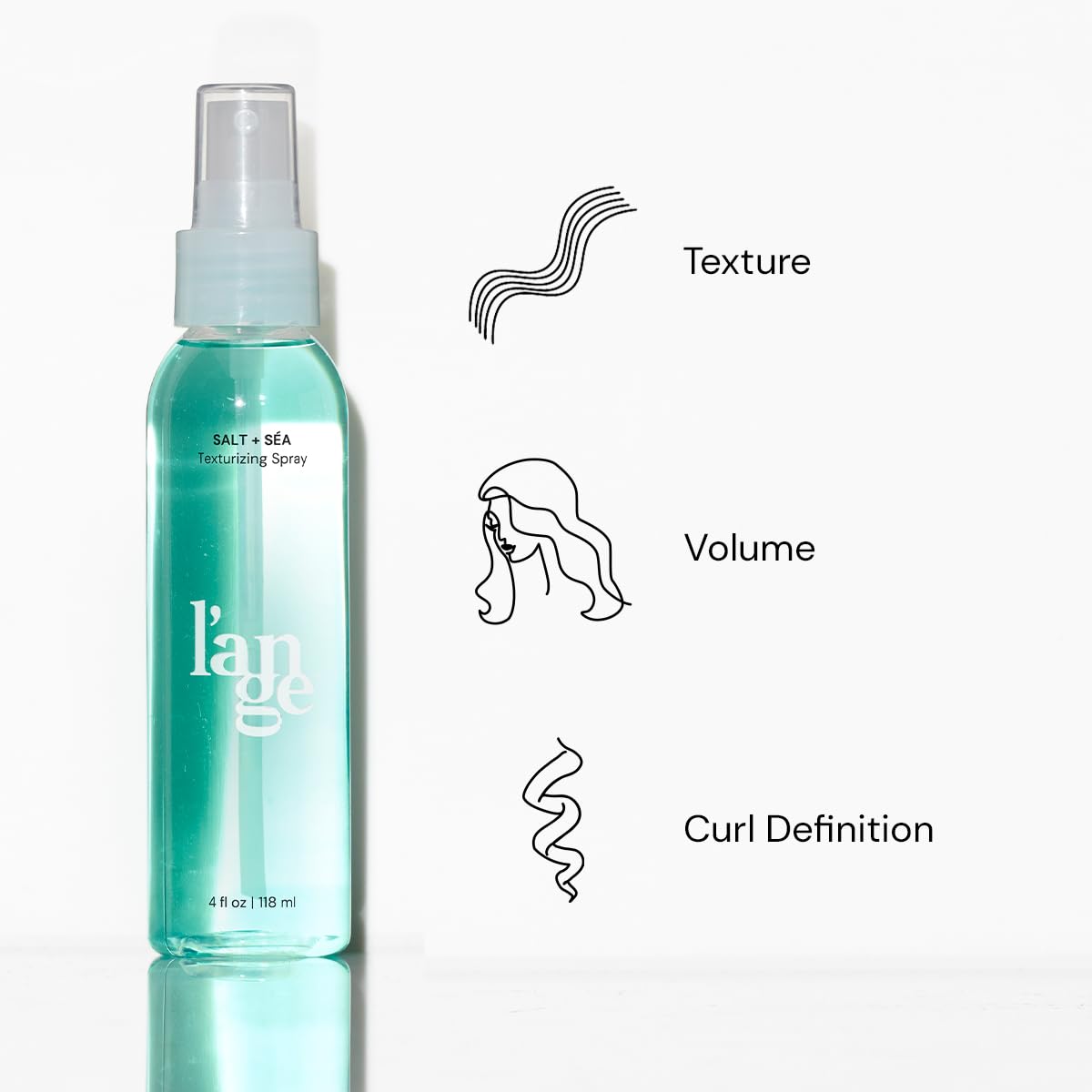L'ANGE HAIR Sea Salt Texturizing Spray 4 oz side view