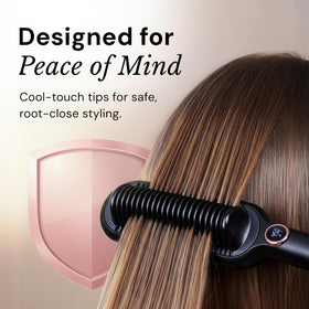 L'ANGE HAIR Smooth It 2-in-1 Hair Straightener Brush close-up of bristles