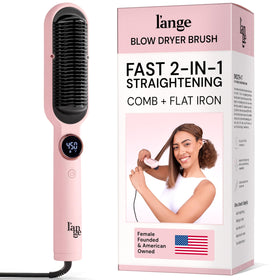 L'ANGE HAIR Smooth It 2-in-1 Hair Straightener Brush front view