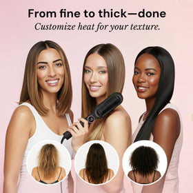 L'ANGE HAIR Smooth It 2-in-1 Hair Straightener Brush side view