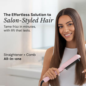 L'ANGE HAIR Smooth It brush digital temperature dial close-up