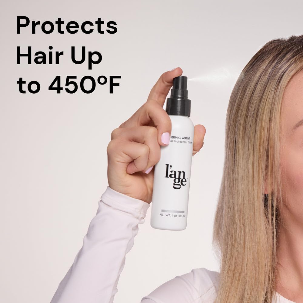 L'ANGE HAIR Thermal Agent Heat Protectant Spray close-up of bottle