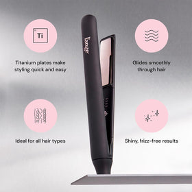 L'ANGE HAIR Titanium Flat Iron floating plates close-up