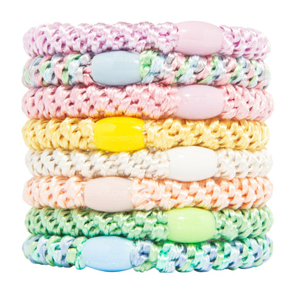 L. Erickson Colorful Grab & Go Ponytail Holders pastel colours front view