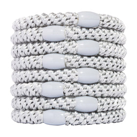 L. Erickson Silver Grab & Go Ponytail Holders pack front view