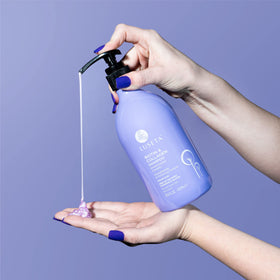 L LUSETA Biotin and Collagen Shampoo on a wooden surface