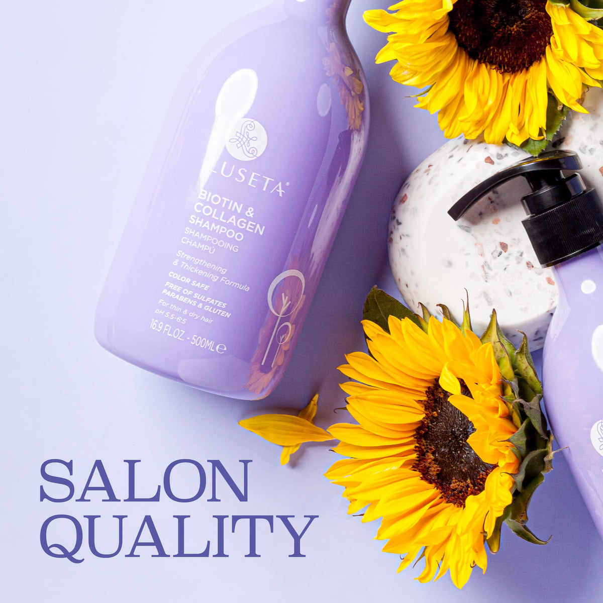 L LUSETA Biotin and Collagen Shampoo with fresh herbs