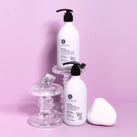 L LUSETA Biotin B-Complex Shampoo and Conditioner lifestyle scene