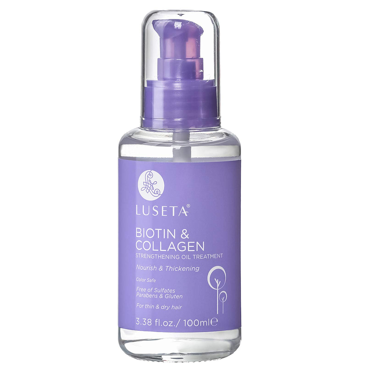 L LUSETA Biotin & Collagen Hair Oil Serum front view