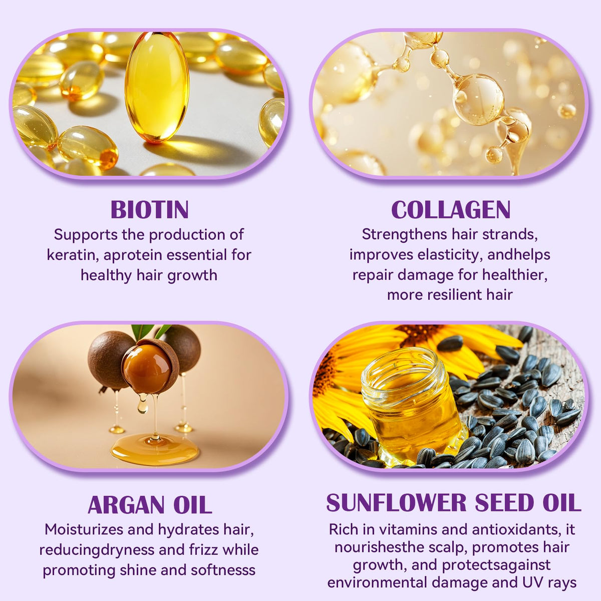 L LUSETA Biotin Shampoo and Conditioner with natural ingredients