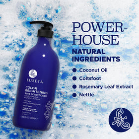 L LUSETA Blue Conditioner 16.9oz with product texture