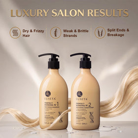L LUSETA Bond Repair Shampoo application on hair
