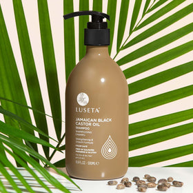 L LUSETA Castor Oil Shampoo and Conditioner Set with flowers