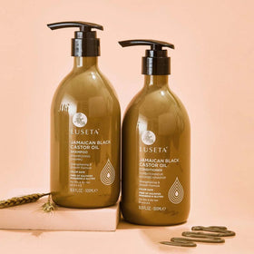 L LUSETA Castor Oil Shampoo texture on hand