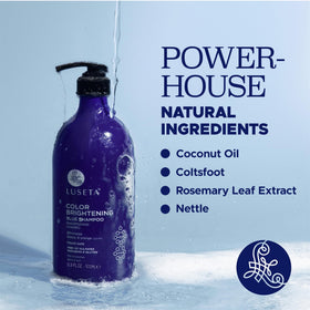 L LUSETA Color Brightening Blue Shampoo 16.9oz with conditioner