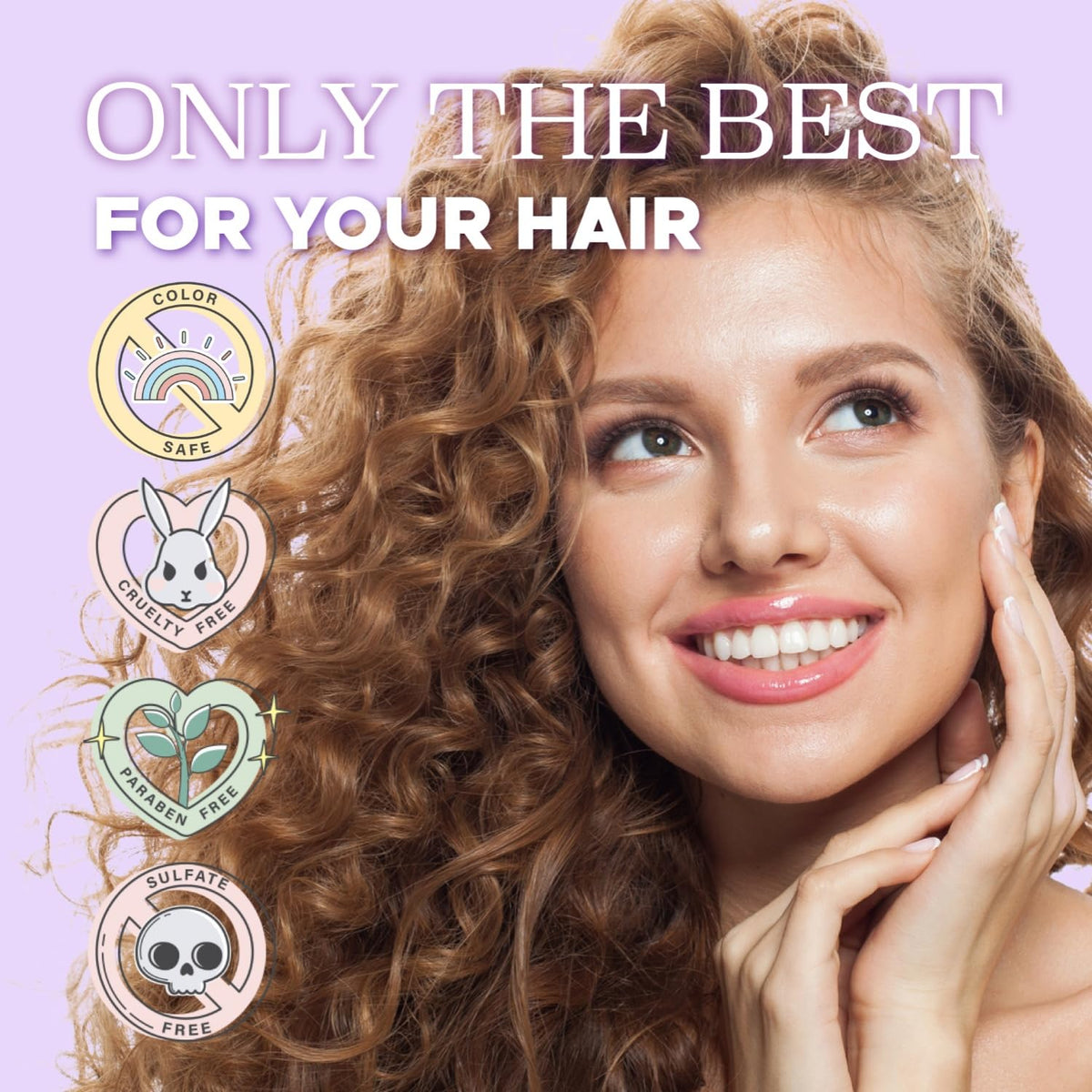 L LUSETA Curly Hair Shampoo and Conditioner Set packaging details