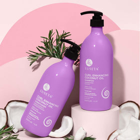 L LUSETA Curly Hair Shampoo bottle with label