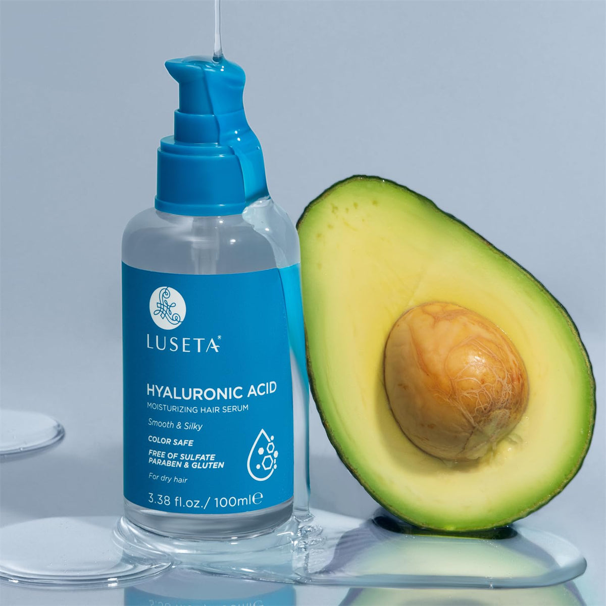 L LUSETA Hyaluronic Acid Hair Serum lifestyle scene