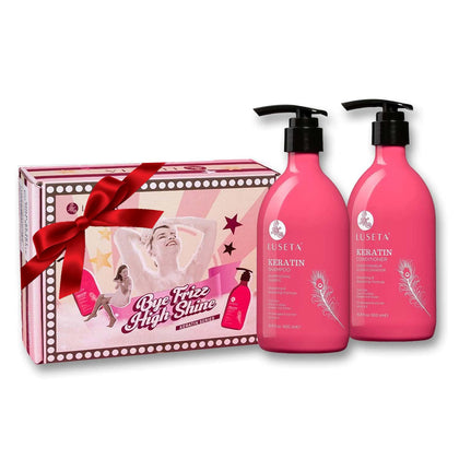 L LUSETA Keratin Shampoo and Conditioner Set 16.9 oz front view