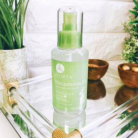 L LUSETA Macadamia Oil Hair Moisture Serum back view showing ingredients