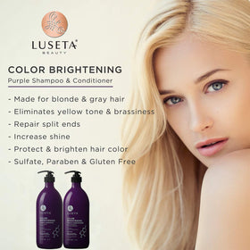 L LUSETA Purple Conditioner 33.8oz bottle front view