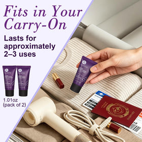 L LUSETA Purple Conditioner bottle with botanical extracts