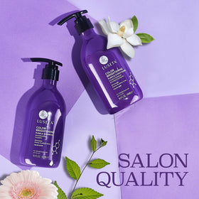 L LUSETA Purple Shampoo and Conditioner set packaging