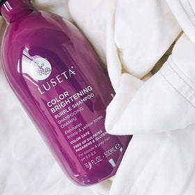 L LUSETA Purple Shampoo with fresh flowers