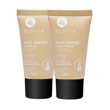 L LUSETA Rice Water Shampoo and Conditioner Set 1.01oz front view