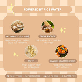 L LUSETA Rice Water Shampoo and Conditioner Set packaging