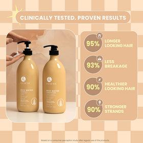L LUSETA Rice Water Shampoo bottle with pump