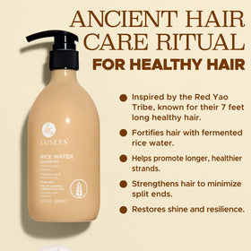 L LUSETA Rice Water Strengthening Shampoo 16.9oz back view