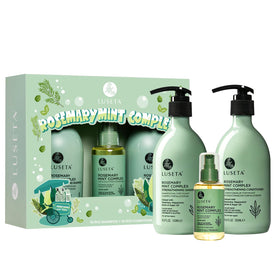 L LUSETA Rosemary Mint Hair Care Set shampoo and conditioner bottles front view