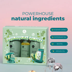 L LUSETA Rosemary Mint Hair Care Set shampoo bottle with label