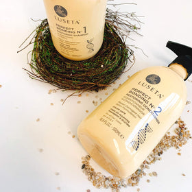 L LUSETA shampoo and conditioner set packaging