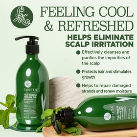 L LUSETA Tea Tree Oil Shampoo and Conditioner Set packaging