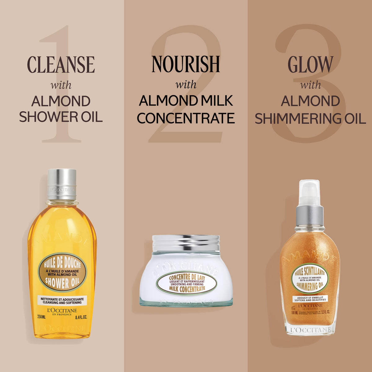 L'OCCITANE Almond Shimmering Body Oil with almond oil ingredients