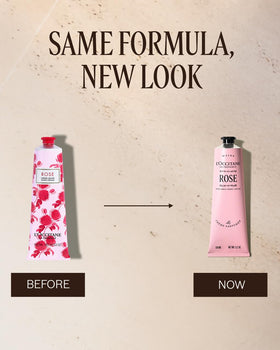 L'OCCITANE Rose Hand Cream 5.20 oz back view showing ingredients