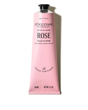 L'OCCITANE Rose Hand Cream 5.20 oz front view with floral design
