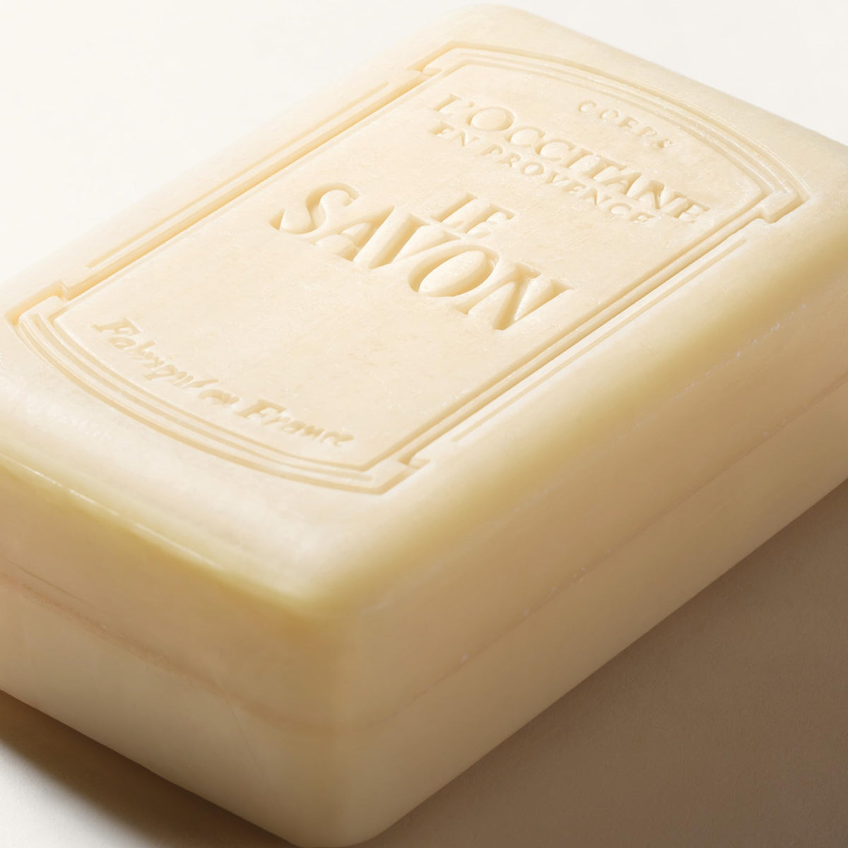 L'OCCITANE Shea Butter soap bar in a bathroom setting