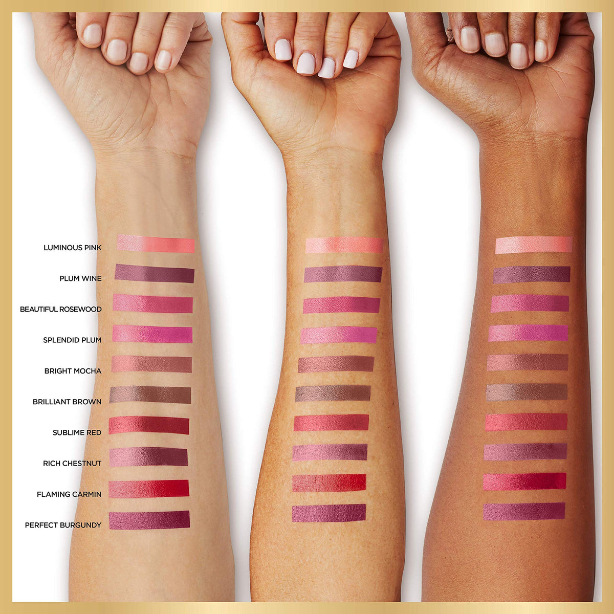 L'Oreal Paris Age Perfect Lipstick swatch on skin