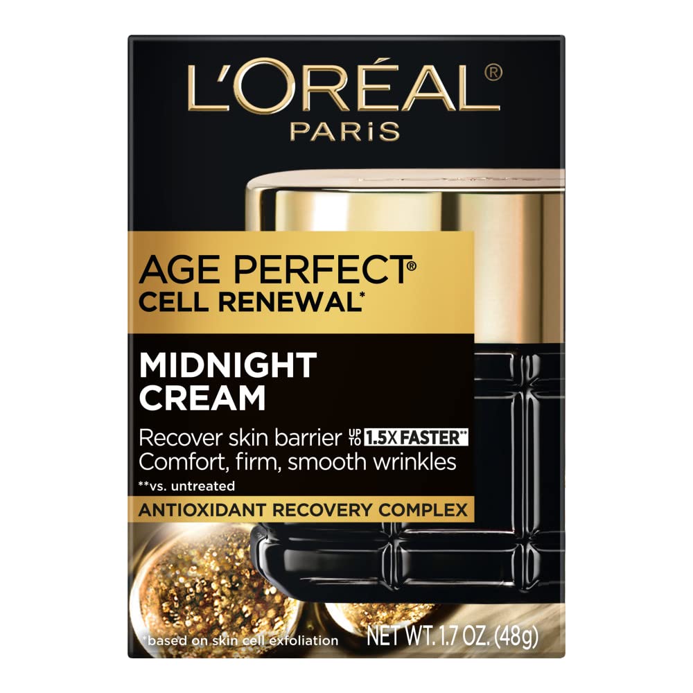 L'Oreal Paris Age Perfect Midnight Cream 1.7 Oz front view with packaging
